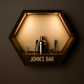Illuminated Bar Hexagon Trio - Professional Home Bar Display System
