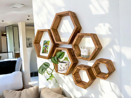 Set of 6 Honeycomb Shelves - 3.5" Depth