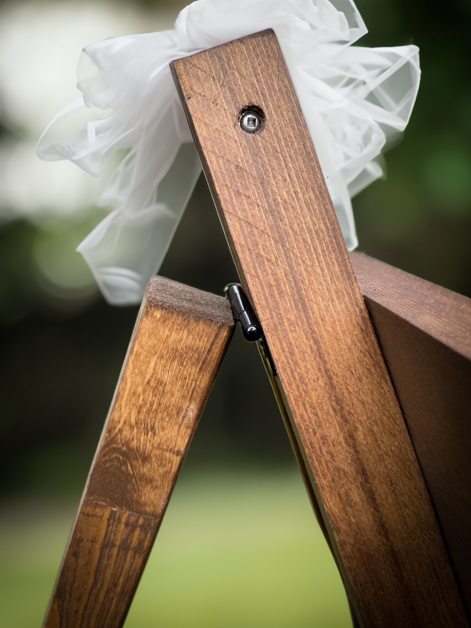 Wooden Floor Easel with Adjustable Shelf - Wedding Sign Display