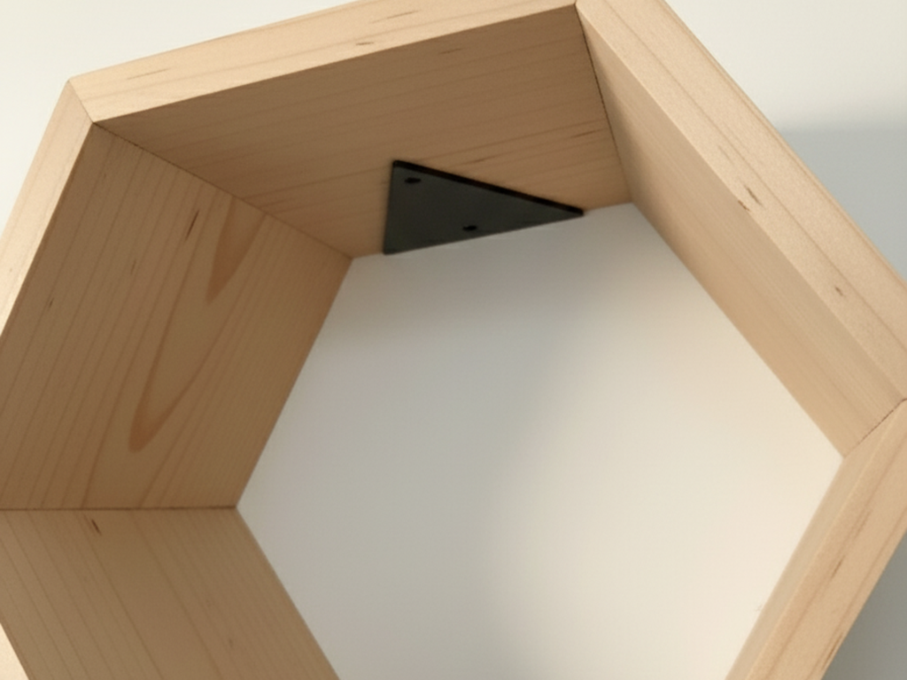 Plant-Optimized Hexagon Floating Shelves - Handcrafted Wood Display for Plant Parents (9.25" Deep)