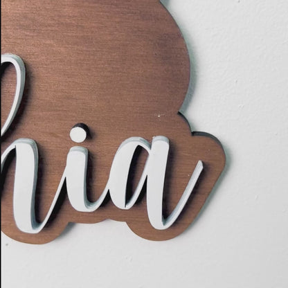 Nursery Name Sign - Personalized Woodland Theme Sign