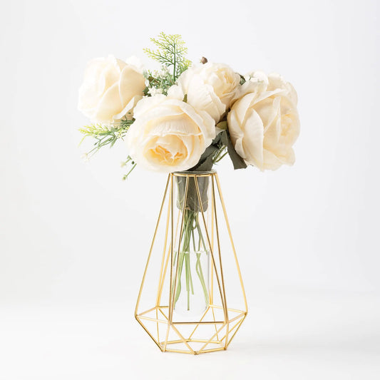 Geometric Gold Vase (8.5 inch )