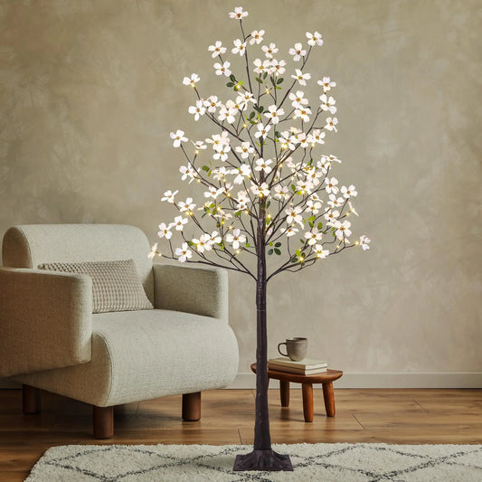LED Tree - Lighted Dogwood Flower Tree - 6ft