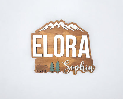 Nursery Name Sign - Personalized Woodland Theme Sign