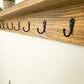 Coat Rack Shelf, Wall Coat Rack with Shelf, Wall Shelf with Hooks, Entryway Shelf
