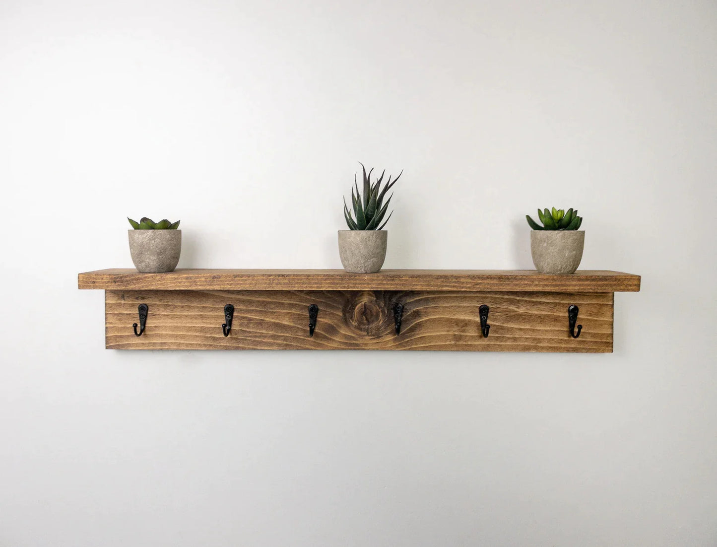 Coat Rack Shelf, Wall Coat Rack with Shelf, Wall Shelf with Hooks, Entryway Shelf