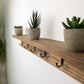 Coat Rack Shelf, Wall Coat Rack with Shelf, Wall Shelf with Hooks, Entryway Shelf