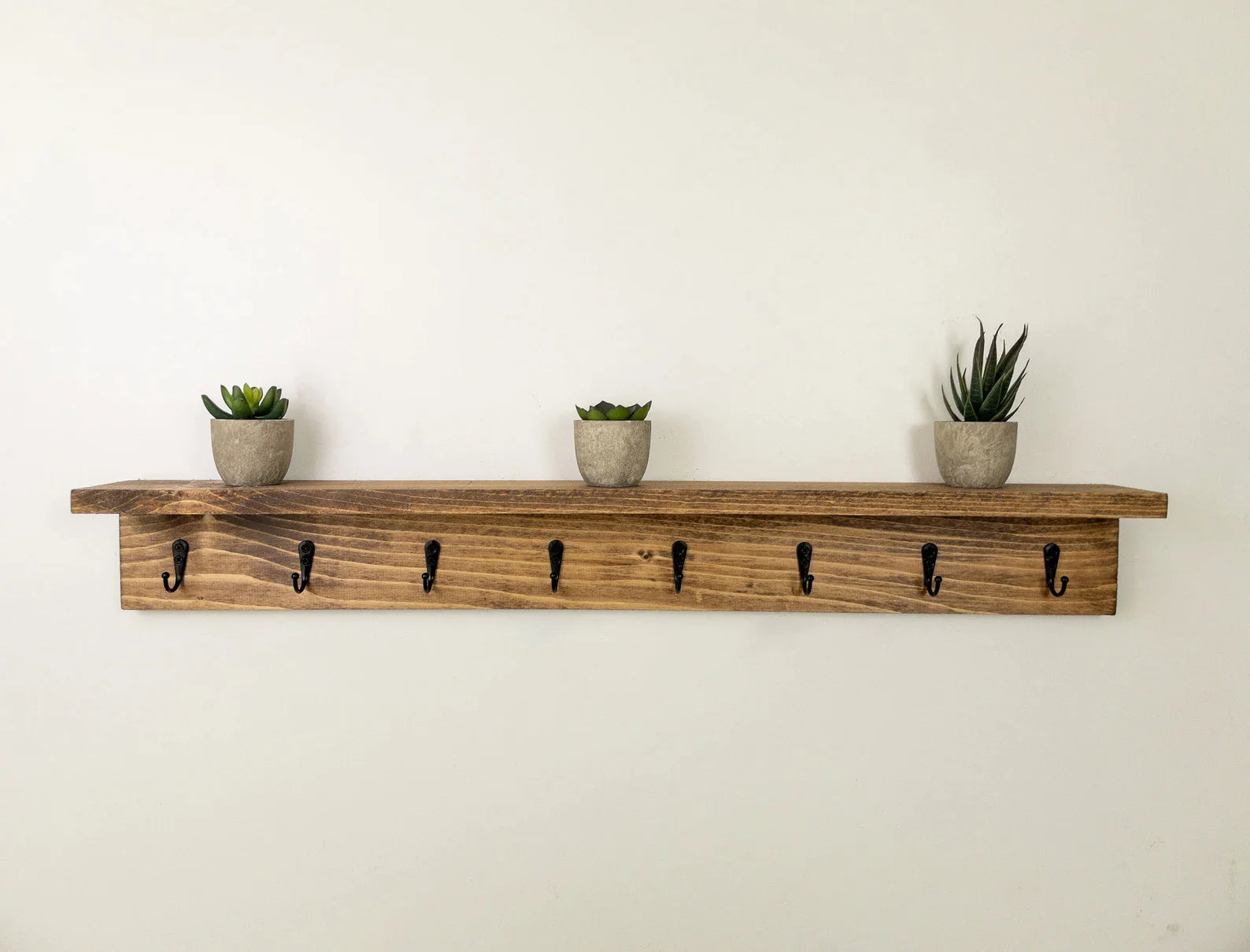 Coat Rack Shelf, Wall Coat Rack with Shelf, Wall Shelf with Hooks, Ent –  DesignedByTaylor