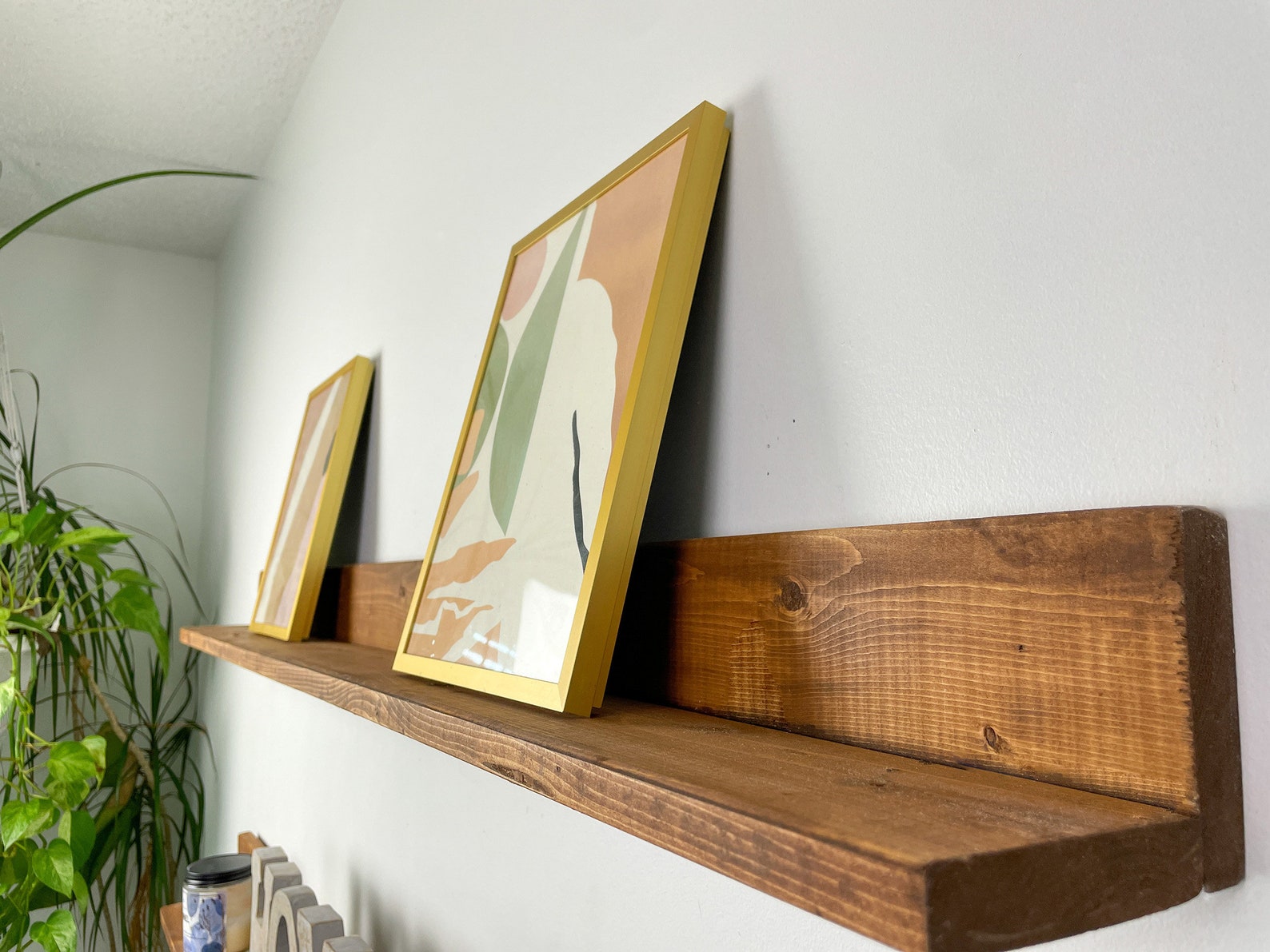 Picture Ledge Shelf, Rustic Wooden Picture Ledge Shelf, Rustic Floating Shelf, Wood Ledge