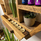 Large Hexagon Wall Shelf - 28"x 24.2" - Essential Oil Shelf -  Crystal display shelf. Floating hexagon shelf with optional drawer.