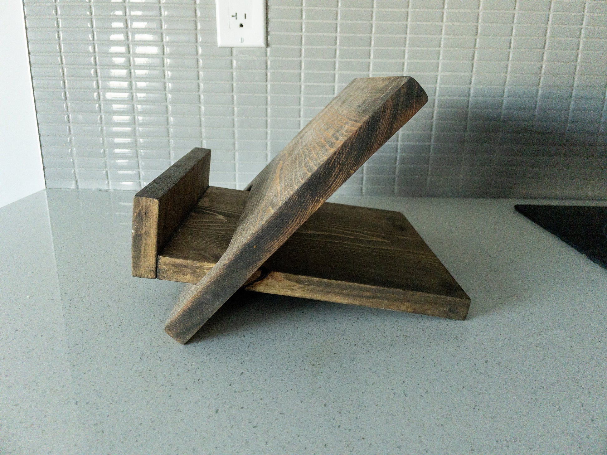 Cookbook Holder - Adjustable Wood Cookbook Stand - Tablet stand - Book stand - Recipe holder