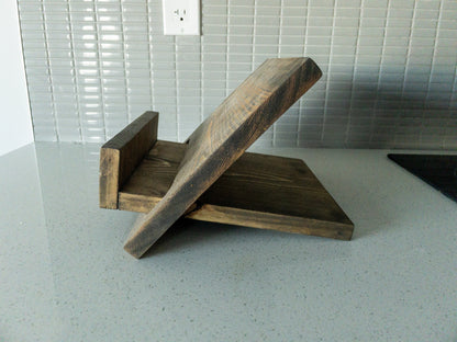 Cookbook Holder - Adjustable Wood Cookbook Stand - Tablet stand - Book stand - Recipe holder