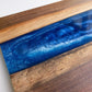 Epoxy Cutting Board | Charcuterie Board | Walnut Epoxy Resin Live Edge Cheese Tray | Serving Board | Wedding/Anniversary Gift