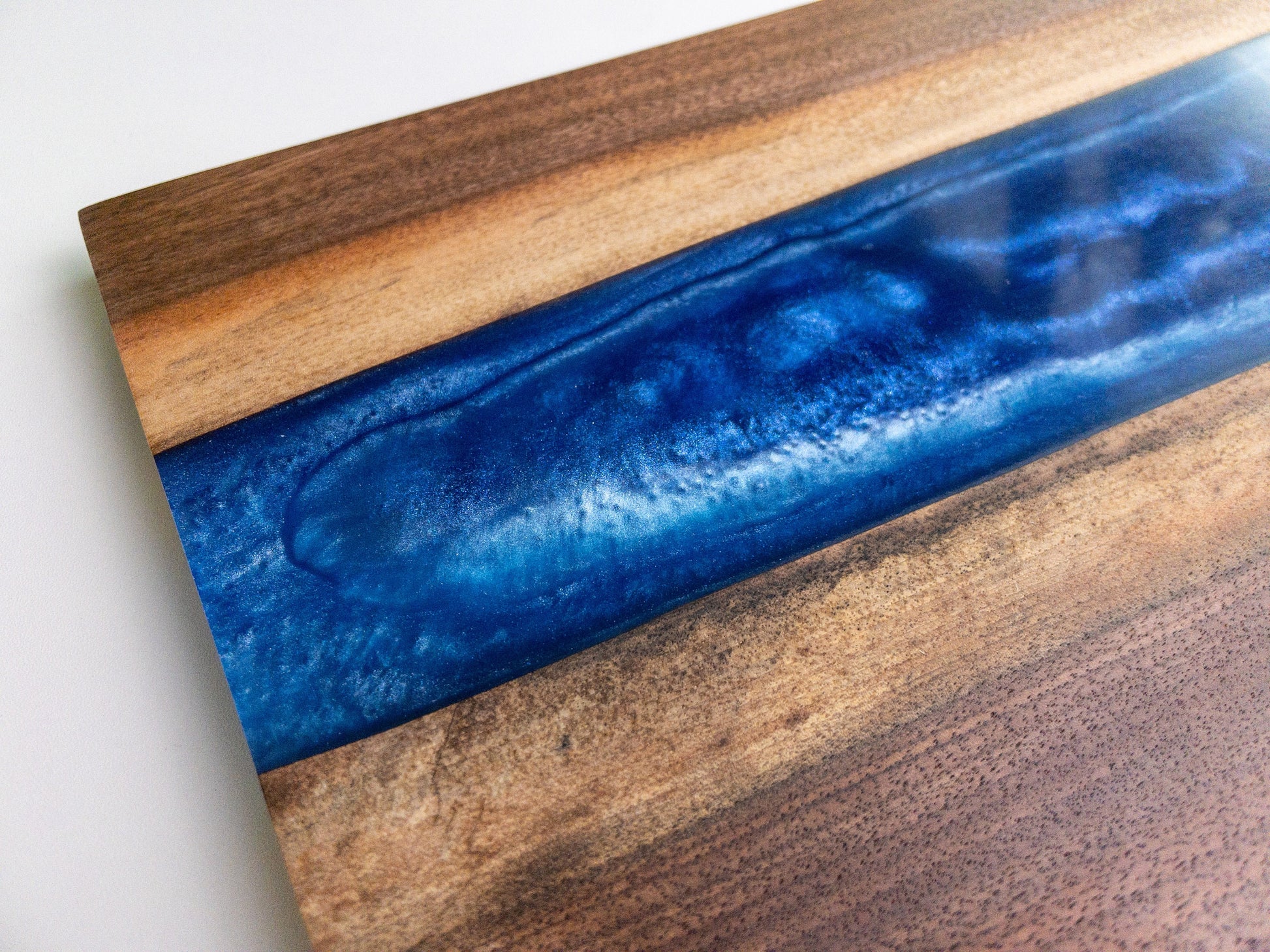 Epoxy Cutting Board | Charcuterie Board | Walnut Epoxy Resin Live Edge Cheese Tray | Serving Board | Wedding/Anniversary Gift