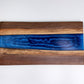 Epoxy Cutting Board | Charcuterie Board | Walnut Epoxy Resin Live Edge Cheese Tray | Serving Board | Wedding/Anniversary Gift