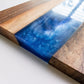 Epoxy Cutting Board | Charcuterie Board | Walnut Epoxy Resin Live Edge Cheese Tray | Serving Board | Wedding/Anniversary Gift