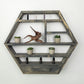 Large Honeycomb Wall Shelf - 28"x 24.2" - Crystal display shelf. Floating hexagon shelf with optional drawer.