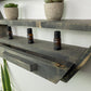 Large Honeycomb Wall Shelf - 28"x 24.2" - Crystal display shelf. Floating hexagon shelf with optional drawer.