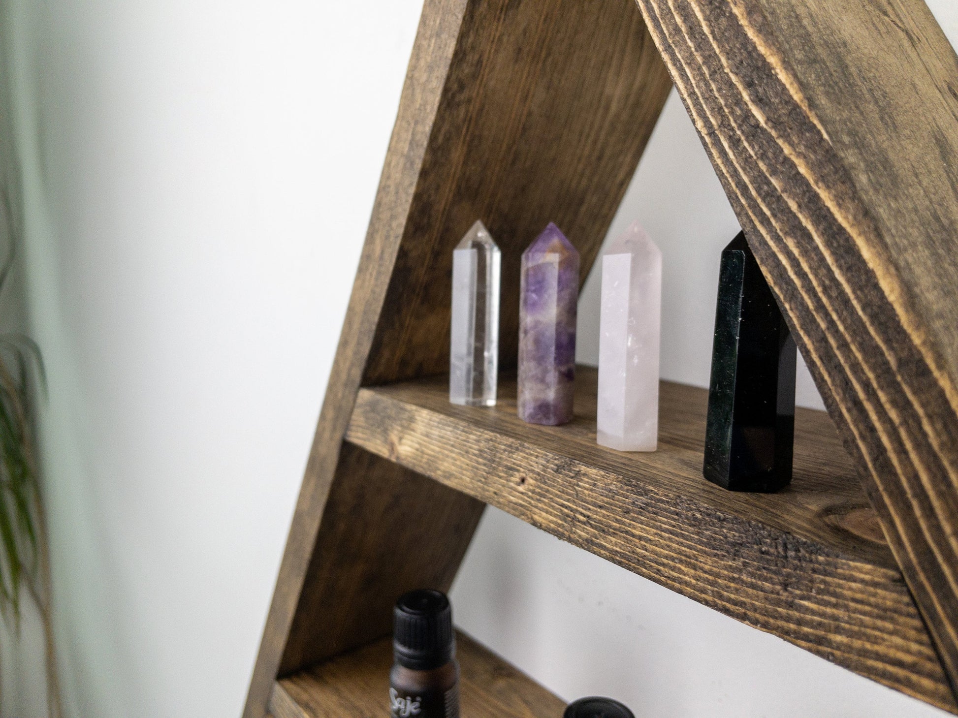 Essential Oil Shelf - Large - 26" by 30" - Crystal Shelf - Altar Shelf - Essential Oil Wall Shelf