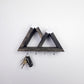 XS Mountain Shelf Key Holder - Entryway Organizer, Key Holder for Wall, Rustic Decor
