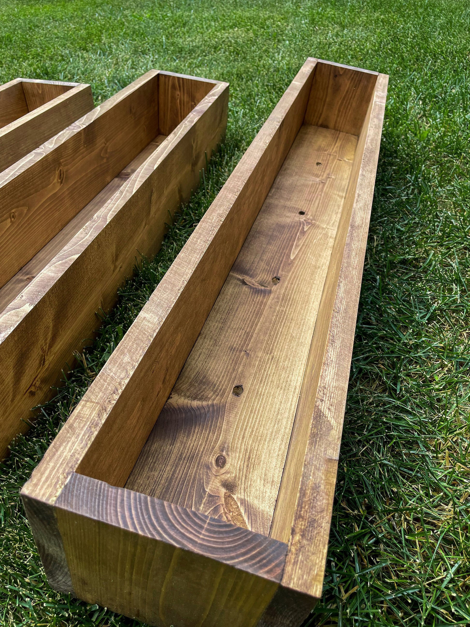 long narrow indoor planter Wood Planter Box