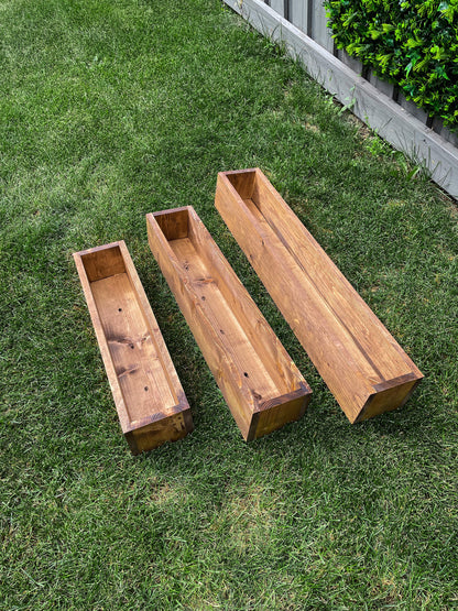 long wooden planter box indoor Wood Planter Box