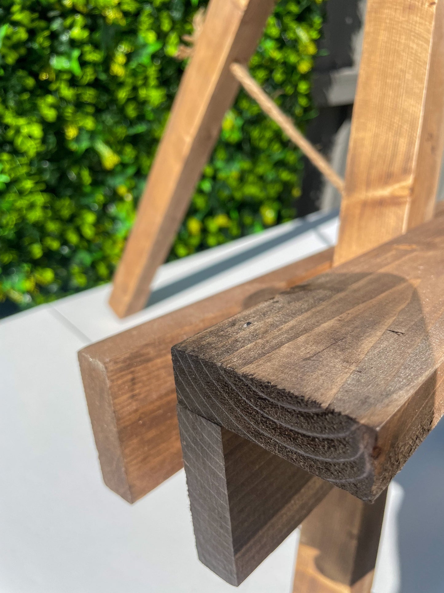 Mini Table Top Easel with Adjustable Shelf - Mini Wood Easel - Rustic Event Stand for Signage