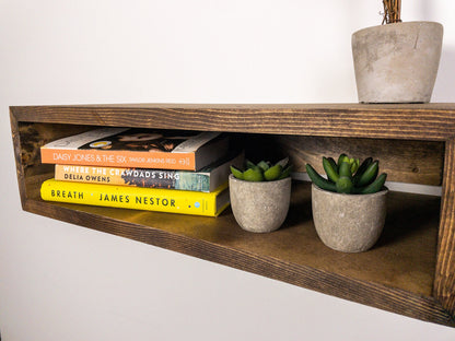 Floating Night Stand, Floating Side Table, Floating Bedside Table, Rustic Nightstand