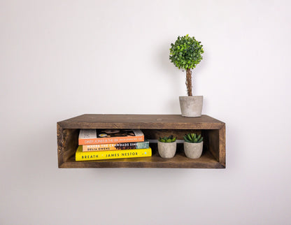 Floating Night Stand, Floating Side Table, Floating Bedside Table, Rustic Nightstand