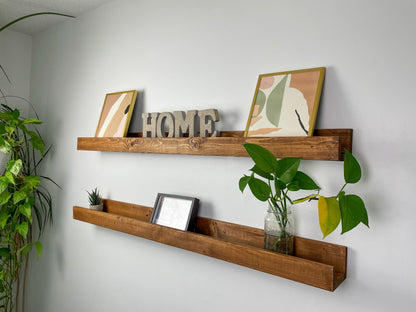 Picture Ledge Shelf, Rustic Wooden Picture Ledge Shelf, Rustic Floating Shelf, Wood Ledge