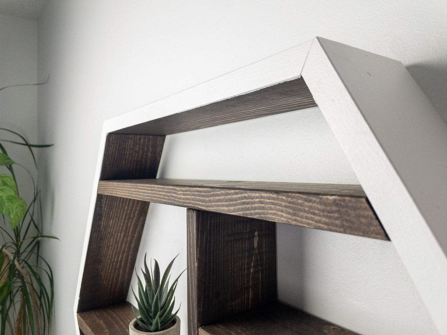 Essential Oil Shelf - Honeycomb Wall Shelf - 28"x 24.2" - Crystal display shelf. Floating hexagon shelf