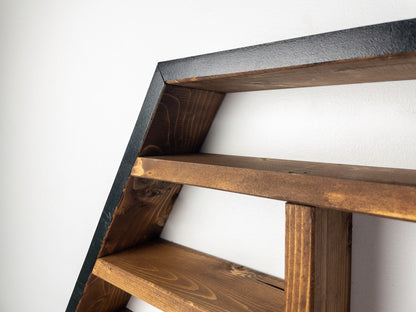 Essential Oil Shelf - Honeycomb Wall Shelf - 28"x 24.2" - Crystal display shelf. Floating hexagon shelf