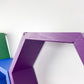 Set of 4 Hexagon Shelves, Multi Colored Hexagons, Honeycomb Shelves, Plant Shelves, Wall Decor