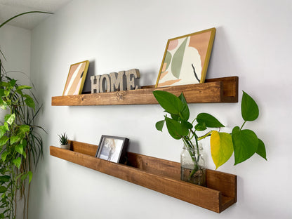 Picture Ledge Shelf, Rustic Wooden Picture Ledge Shelf, Rustic Floating Shelf, Wood Ledge