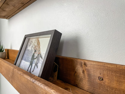 Picture Ledge Shelf, Rustic Wooden Picture Ledge Shelf, Rustic Floating Shelf, Wood Ledge