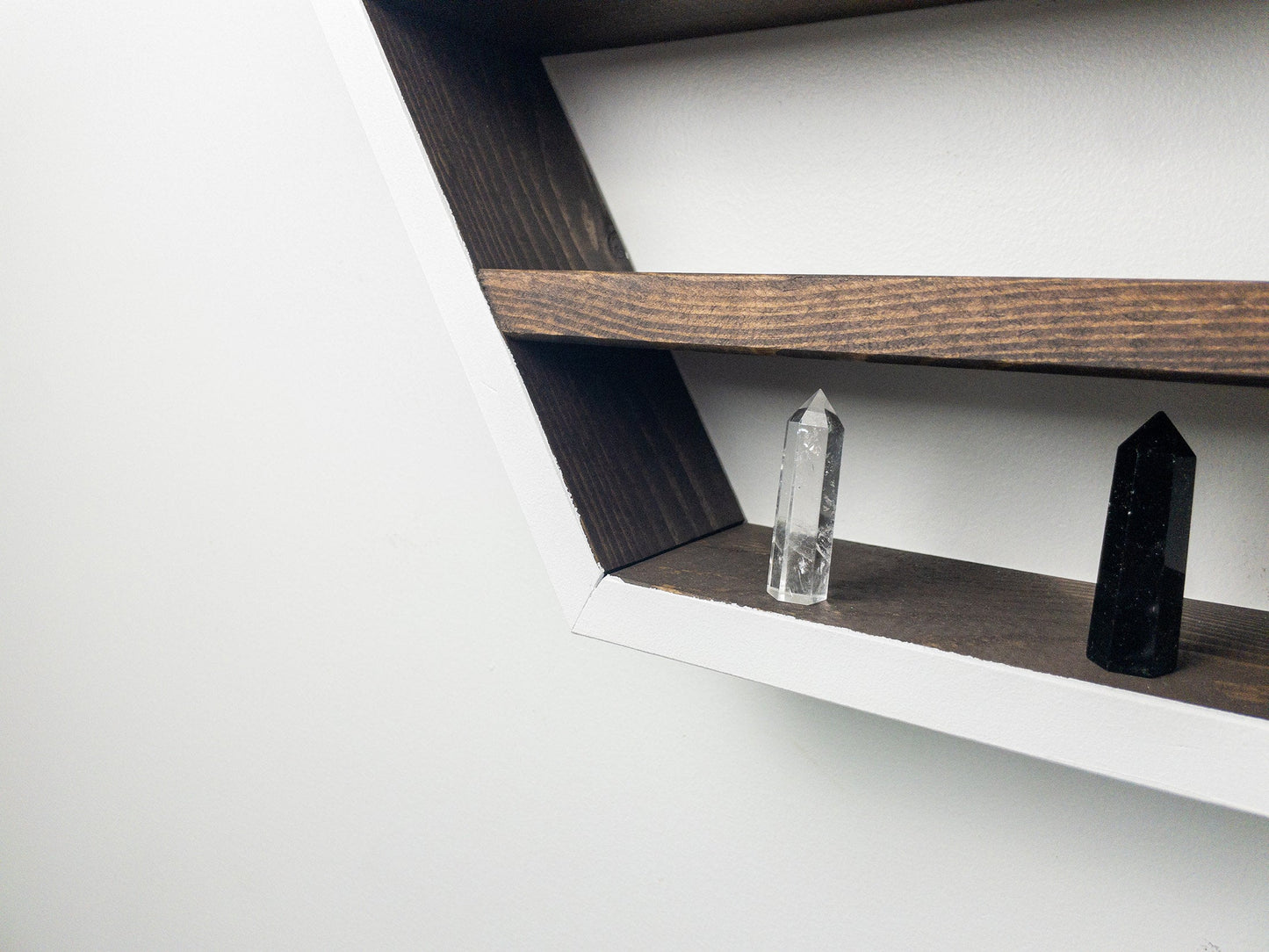 Essential Oil Shelf - Honeycomb Wall Shelf - 28"x 24.2" - Crystal display shelf. Floating hexagon shelf