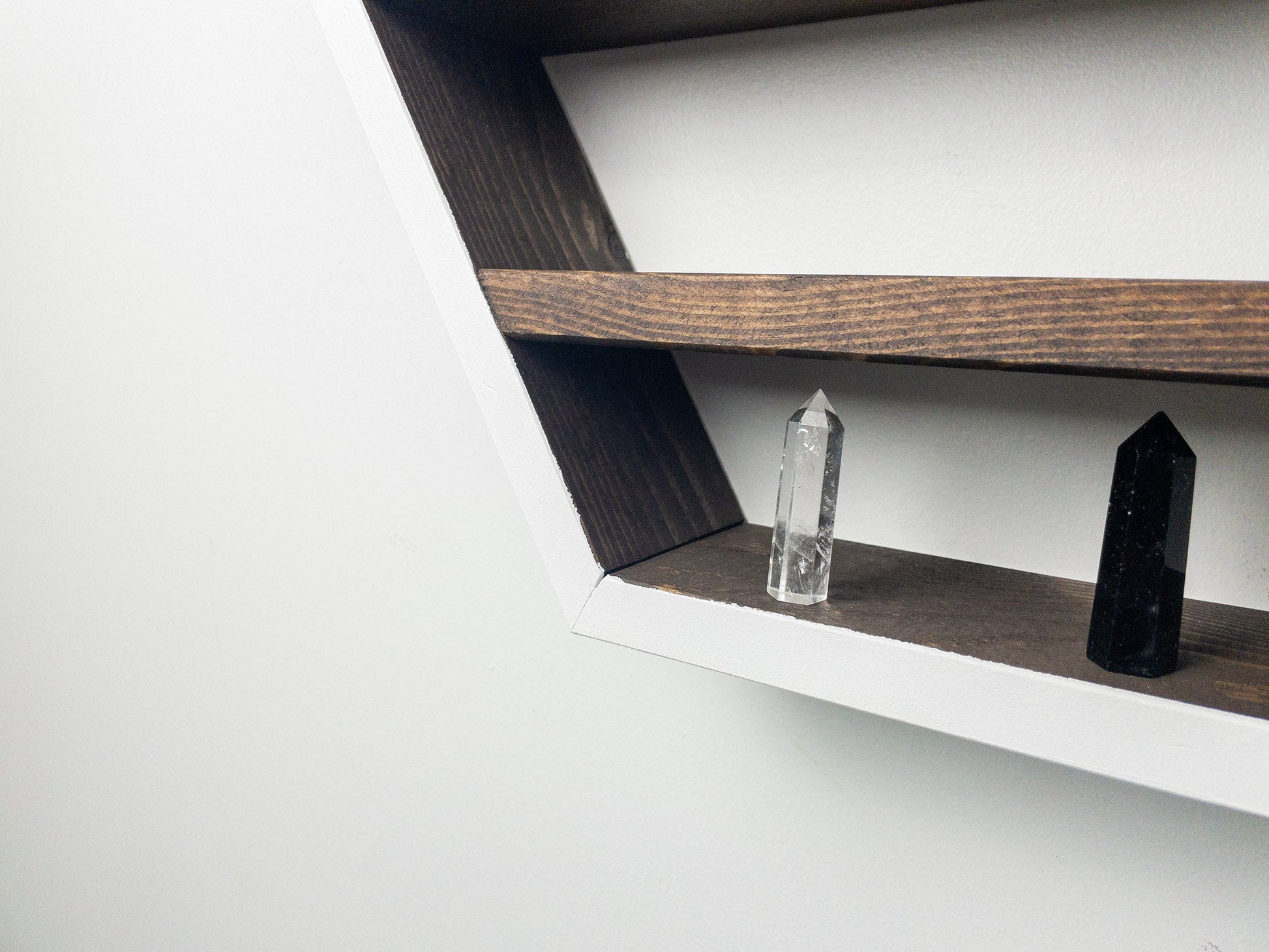 Essential Oil Shelf - Honeycomb Wall Shelf - 28"x 24.2" - Crystal display shelf. Floating hexagon shelf